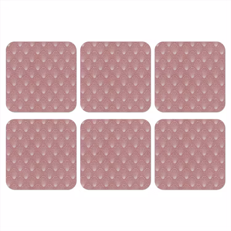 Trendy - Patroon - Roze onderzetter kurk middel 366 -3d