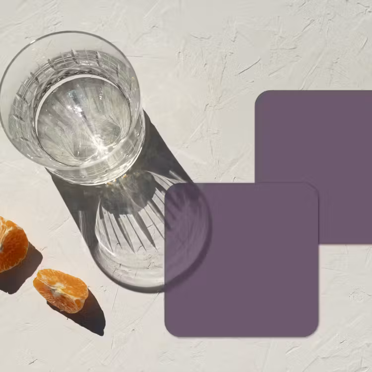 Velvet - Aubergine - Paars onderzetter kurk middel 366 -sfeer4