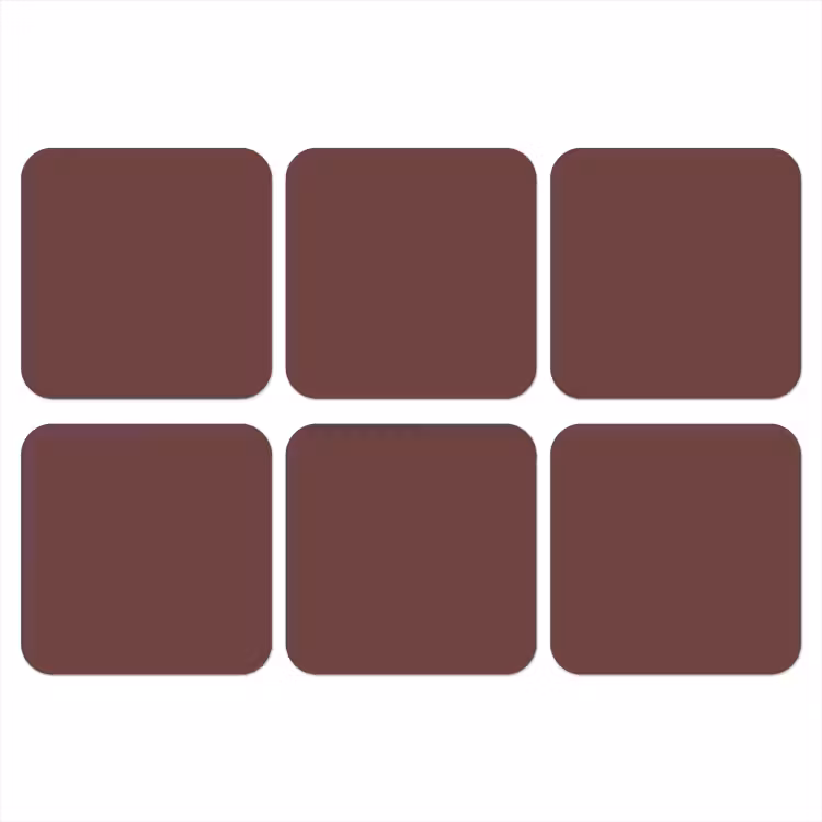 Velvet - Merlot - Rood onderzetter kurk middel 366 -3d
