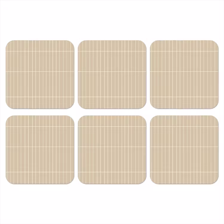Verticaal - Wandtegel - Crème - Beige onderzetter kurk middel 366 -3d