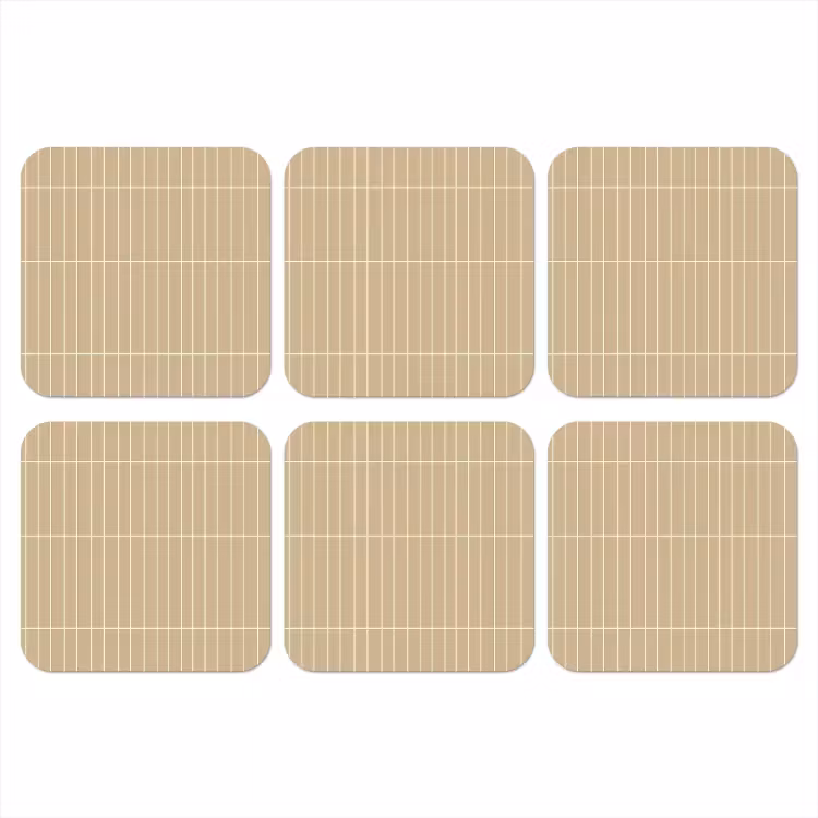 Verticaal - Wandtegel - Zand - Beige onderzetter kurk middel 366 -3d