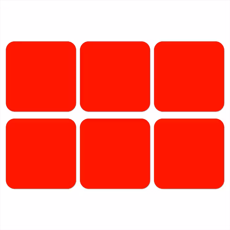 Vibrant - Vermilion - Rood onderzetter kurk middel 366 -3d
