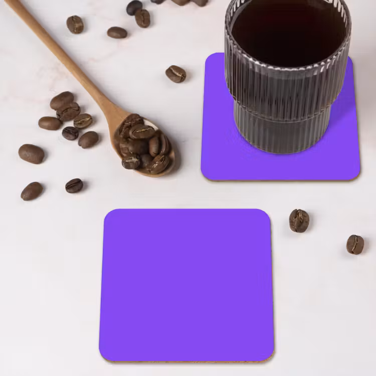Vivid - Violet - Paars onderzetter kurk middel 366 -sfeer2