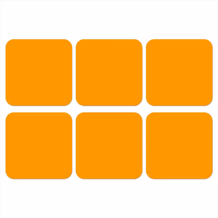 Warm - Ochre - Oranje onderzetter kurk middel 366 -3d