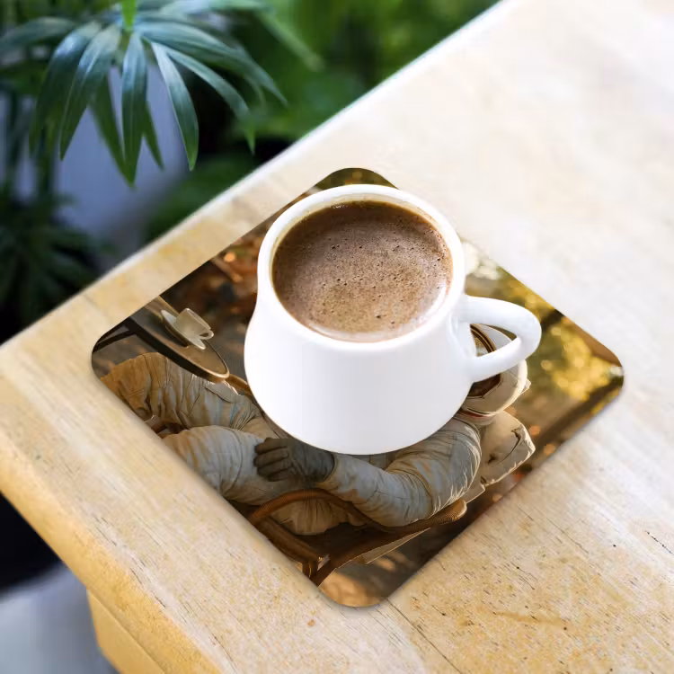 Wijn - Rood - Terras - Koffie onderzetter kurk middel -sfeer5