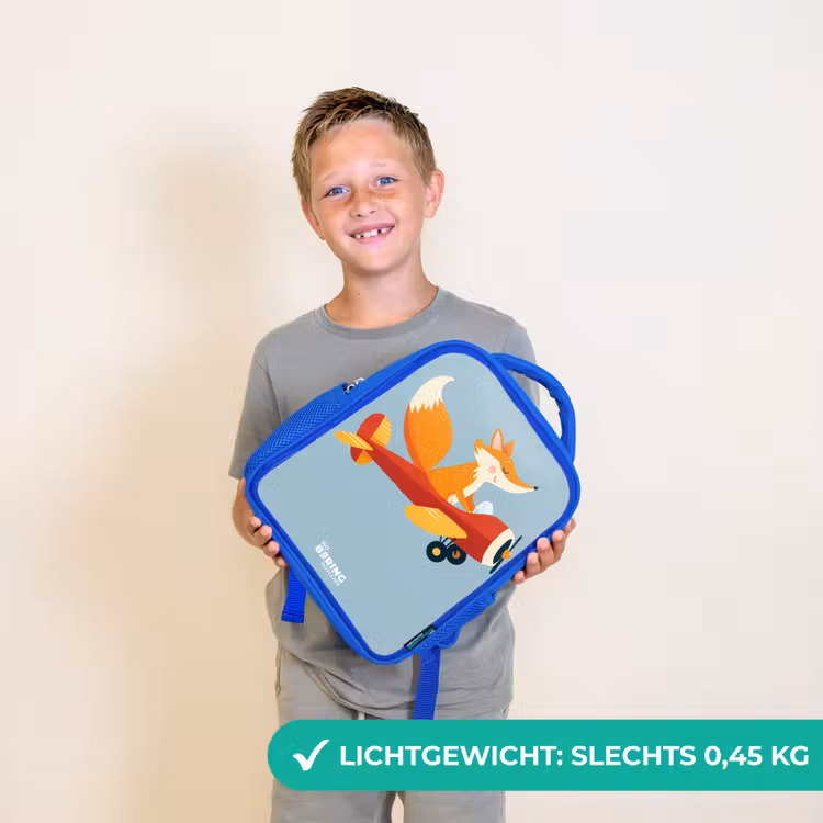 Vos - Vliegtuig -  Vliegen Kinderrugzak - Blauw middel -sfeer1_NL