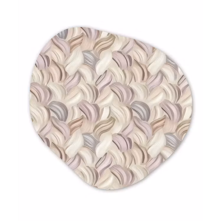 Abstract - Golvend - Pastel Wandcirkel Organisch Aluminium middel 851 -3d