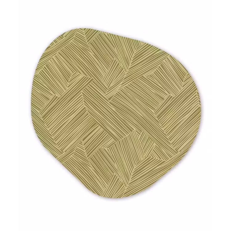 Abstract - Modern - Groen Wandcirkel Organisch Aluminium middel 851 -3d