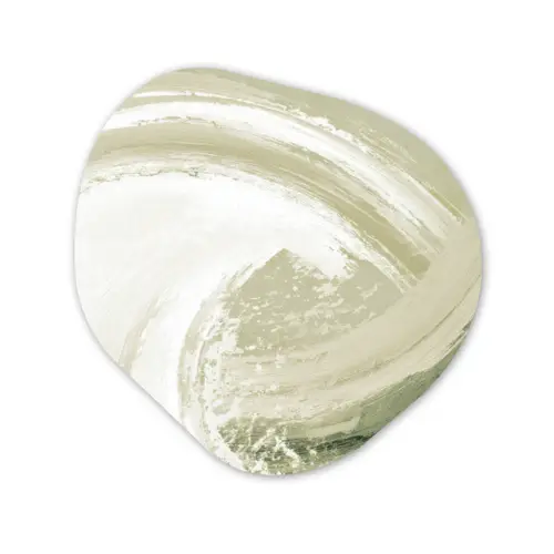 Abstract - Penseelstreken - Golven - Groen Wandcirkel Organisch Aluminium middel -3d