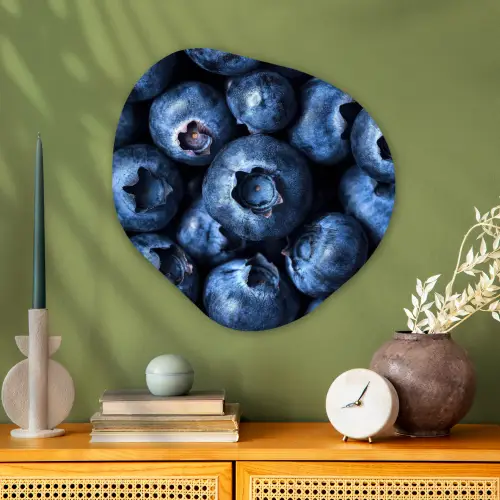 Bessen - Blauw - Fruit Wandcirkel Organisch Aluminium middel -sfeer2