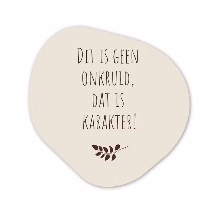 Bruin - Minimalistisch - Quote - Zomer Wandcirkel Organisch Aluminium middel -3d