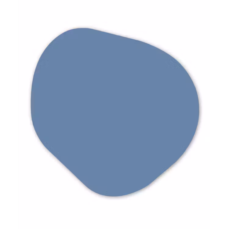 Denim - Breeze - Blauw Wandcirkel Organisch Aluminium middel 851 -3d