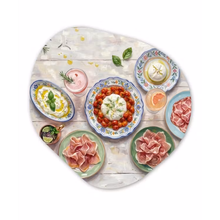 Eten - Tafel - Divers - Modern Wandcirkel Organisch Aluminium middel -3d