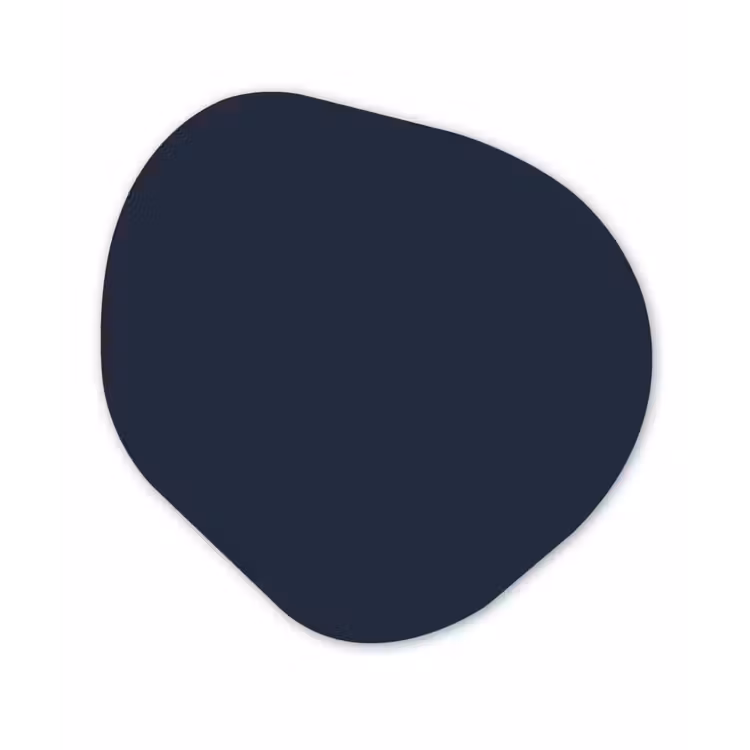 Geldersblauw - Blauw - Klassiek Wandcirkel Organisch Aluminium middel 851 -3d