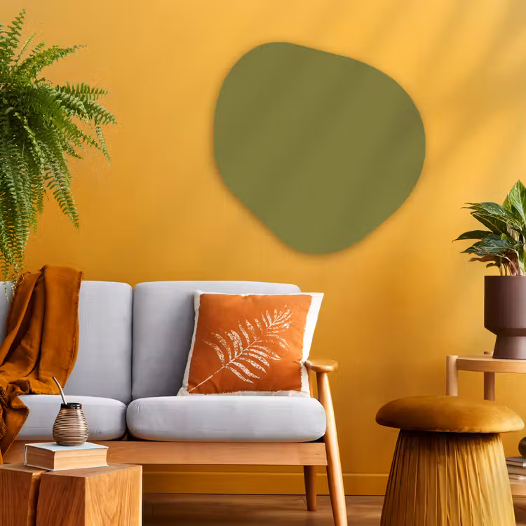 Juniper - Groen - Organisch Wandcirkel Organisch Aluminium middel 851 -sfeer4