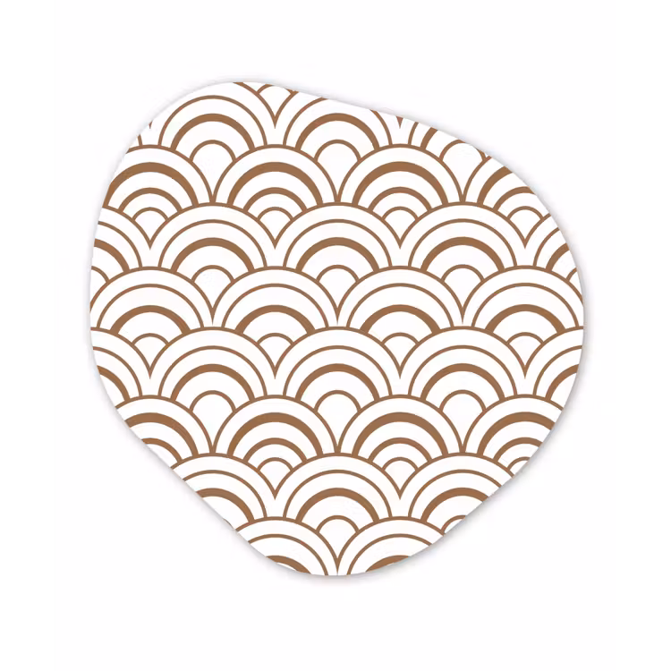 Klassiek - Motief - Terracotta Wandcirkel Organisch Aluminium middel 851 -3d