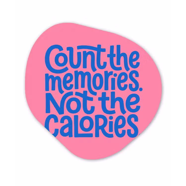 Memories - Roze - Blauw - Quote Wandcirkel Organisch Aluminium middel -3d