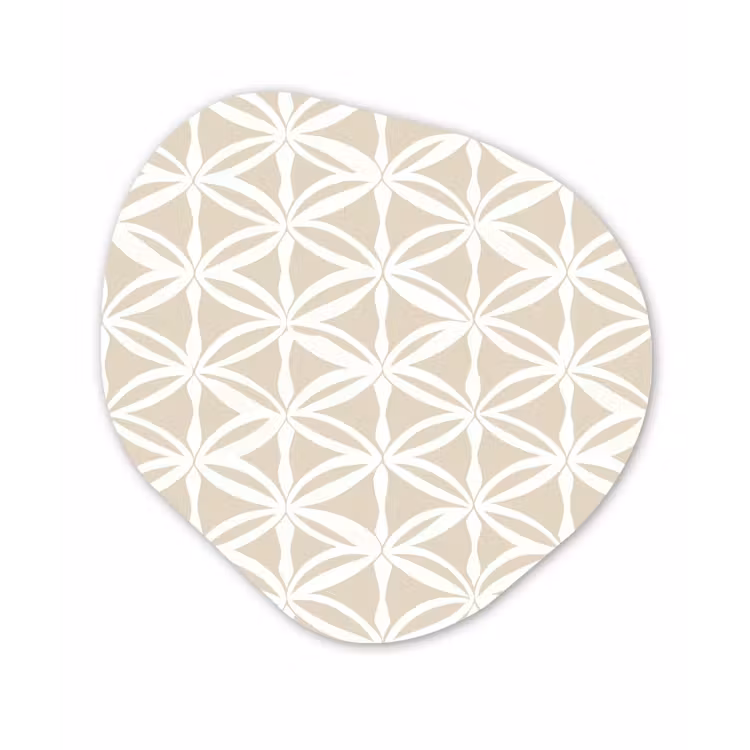 Motief - Modern - Beige Wandcirkel Organisch Aluminium middel 851 -3d