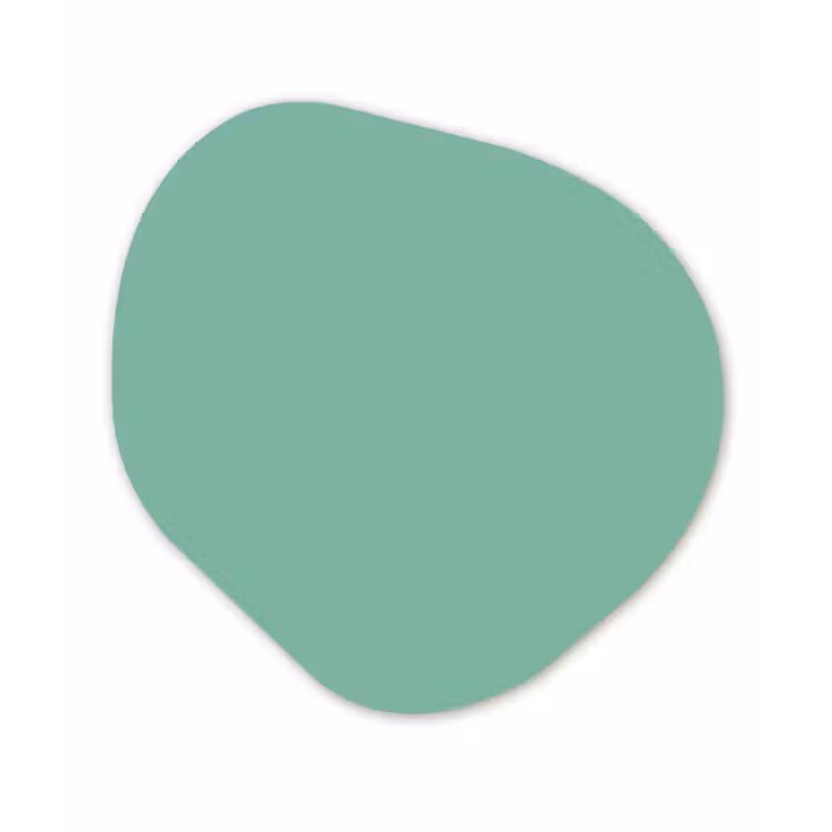 Ocean - Jade - Groen Wandcirkel Organisch Aluminium middel 851 -3d