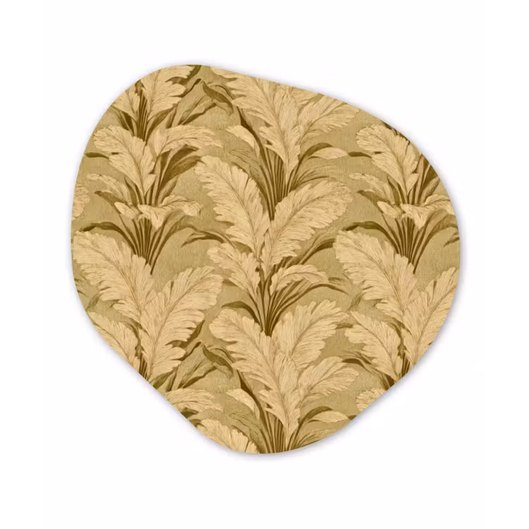 Palmbladeren - Klassiek - Groen Wandcirkel Organisch Aluminium middel 851 -3d
