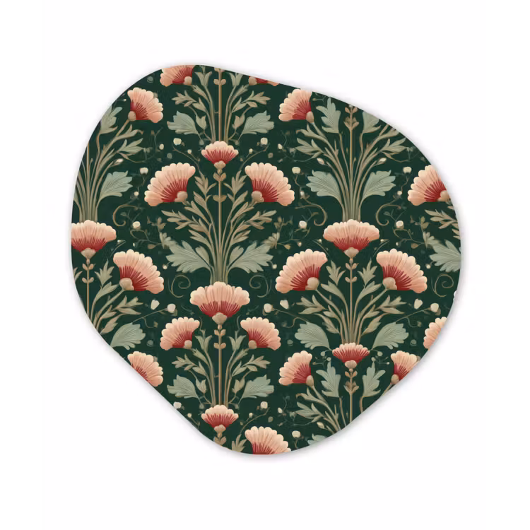 Patroon - Botanisch - Kleurrijk Wandcirkel Organisch Aluminium middel 851 -3d
