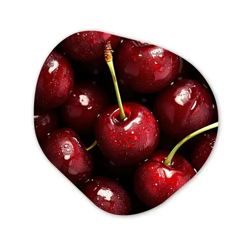 Rood - Fruit - Kersen Wandcirkel Organisch Aluminium middel -3d