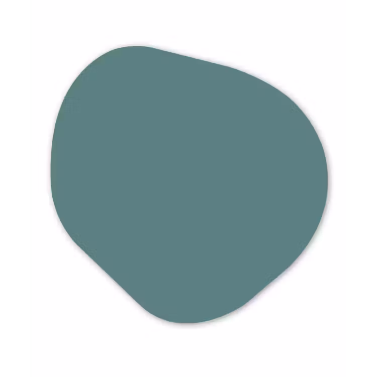 Serene - Teal - Blauw Wandcirkel Organisch Aluminium middel 851 -3d