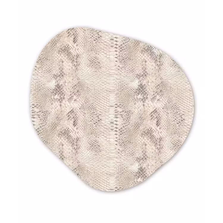 Slang - Patroon - Beige Wandcirkel Organisch Aluminium middel 851 -3d