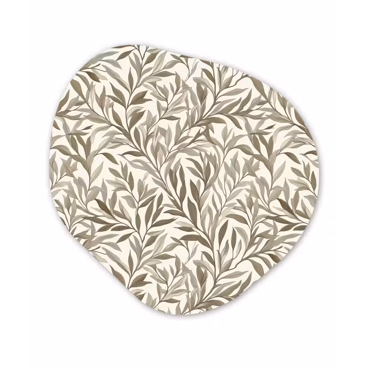 Takken - Botanisch - Taupe Wandcirkel Organisch Aluminium middel 851 -3d