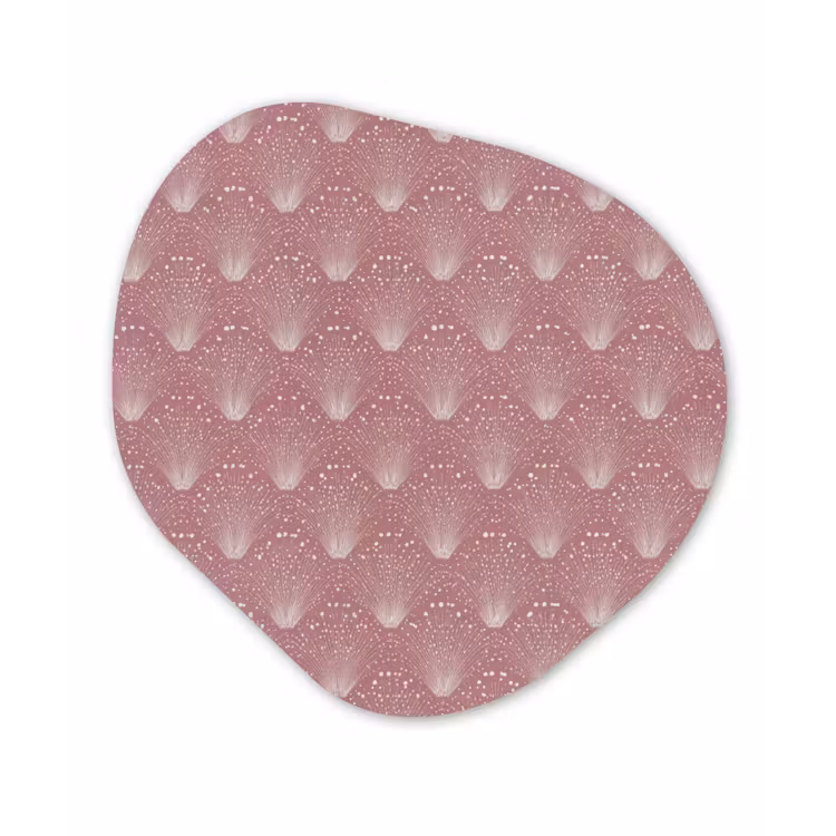 Trendy - Patroon - Roze Wandcirkel Organisch Aluminium middel 851 -3d