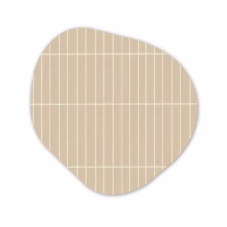 Verticaal - Wandtegel - Crème - Beige Wandcirkel Organisch Aluminium middel 851 -3d