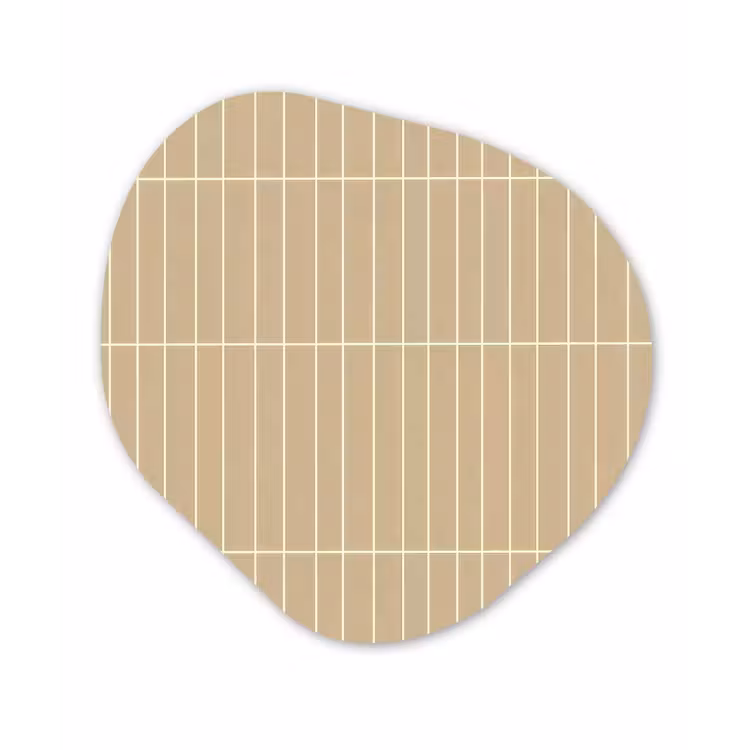 Verticaal - Wandtegel - Zand - Beige Wandcirkel Organisch Aluminium middel 851 -3d