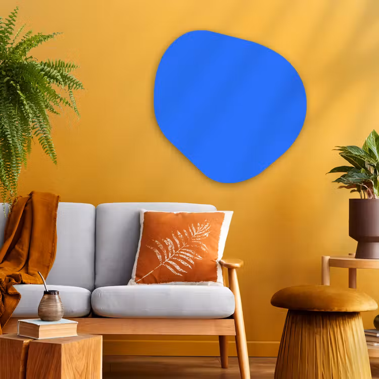 Vivid - Cobalt - Blauw Wandcirkel Organisch Aluminium middel 851 -sfeer4