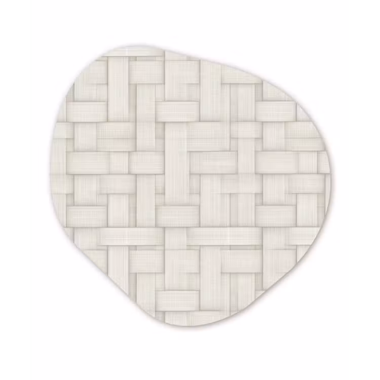 Vlechtwerk - Banen - Beige Wandcirkel Organisch Aluminium middel 851 -3d
