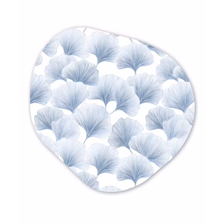 Waaier - Modern - Blauw Wandcirkel Organisch Aluminium middel 851 -3d