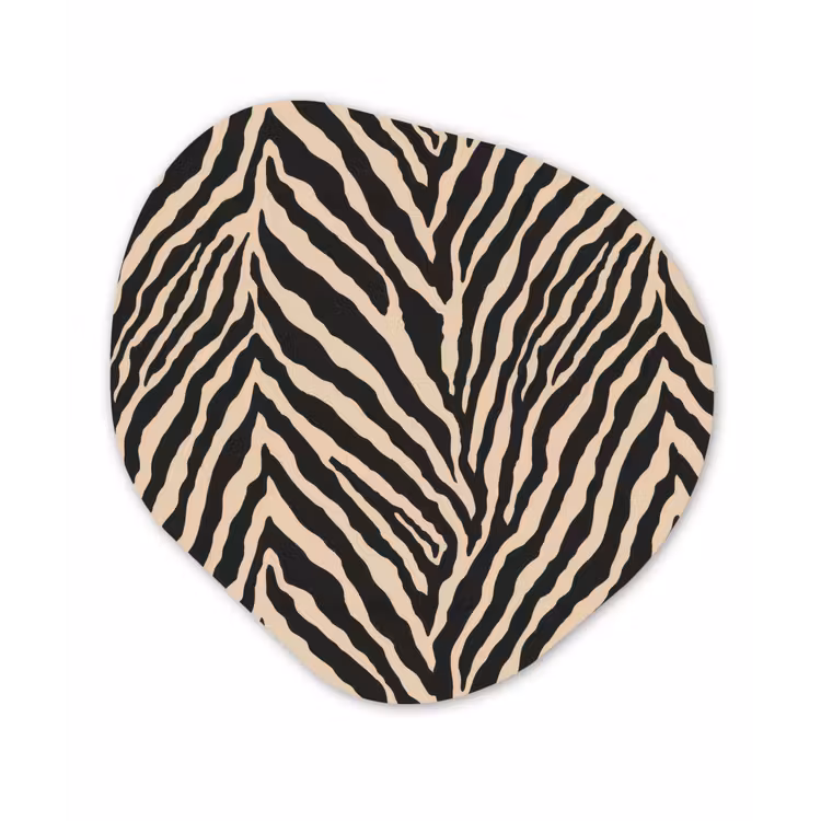 Zebra - Klassiek - Zwart Wandcirkel Organisch Aluminium middel 851 -3d