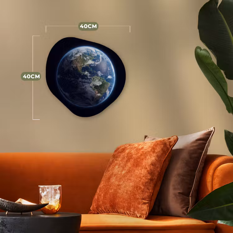 Organisch schilderij forex - Aarde - Ruimte - Kosmos - Aarde - Ruimte - Kosmos Wandcirkel Organisch Forex 3mm klein