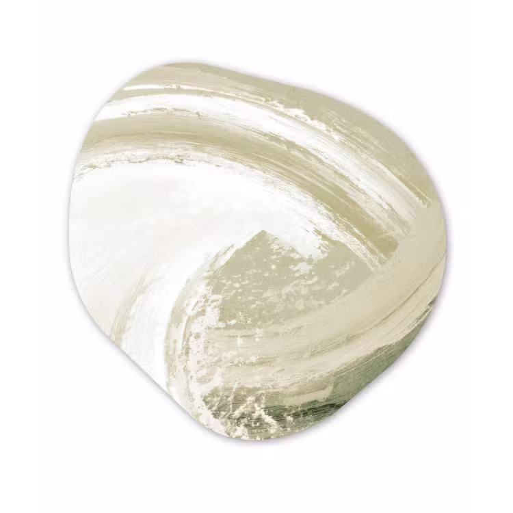 Abstract - Penseelstreken - Golven - Groen Wandcirkel Organisch Forex 3mm klein -3d