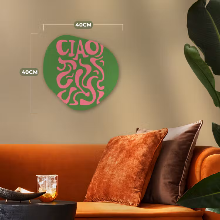 Abstract - Roze - Ciao - Vormen Wandcirkel Organisch Forex 3mm klein -sfeer3
