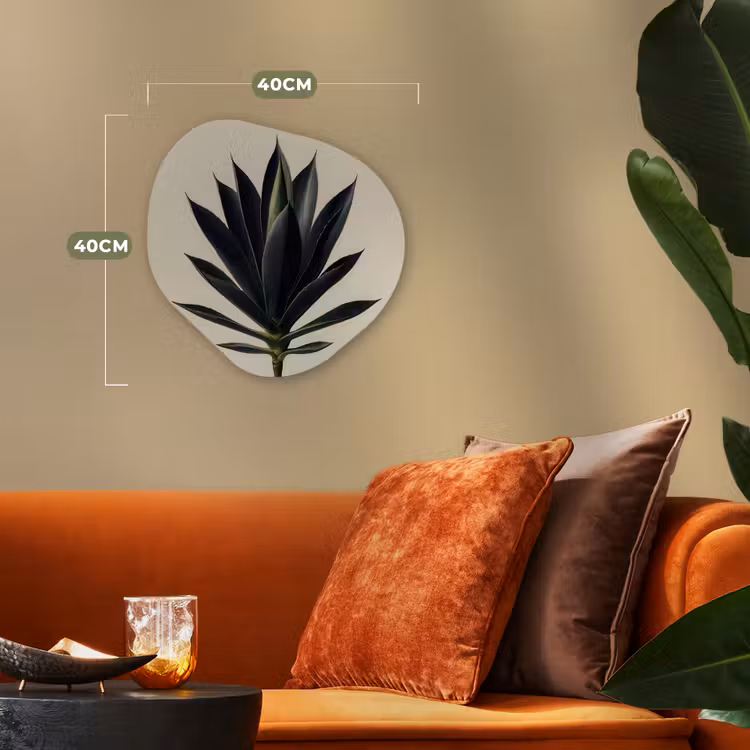 Agaveplant - Symmetrisch - Groen Wandcirkel Organisch Forex 3mm klein -sfeer3