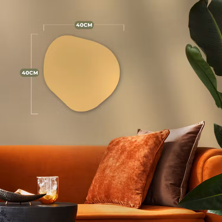Apricot - Ice - Oranje Wandcirkel Organisch Forex 3mm klein 629 -sfeer3