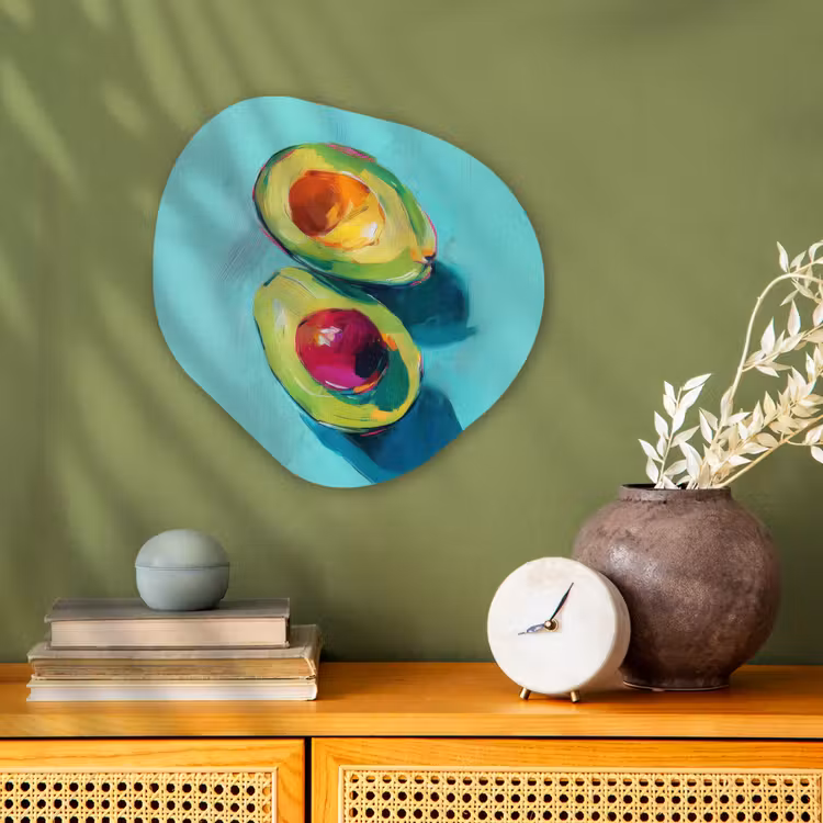 Avocado - Groen - Pit - Schaduw Wandcirkel Organisch Forex 3mm klein -sfeer2