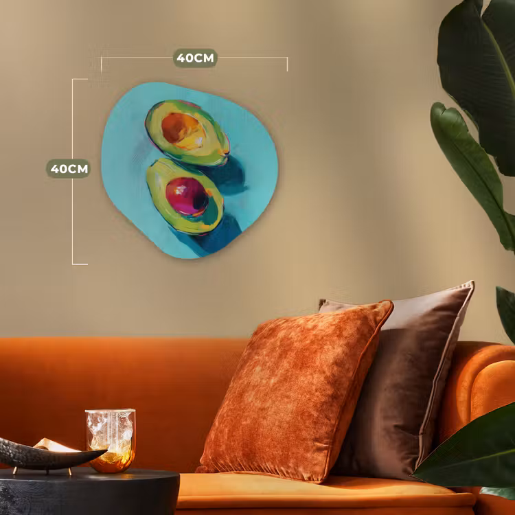 Avocado - Groen - Pit - Schaduw Wandcirkel Organisch Forex 3mm klein -sfeer3
