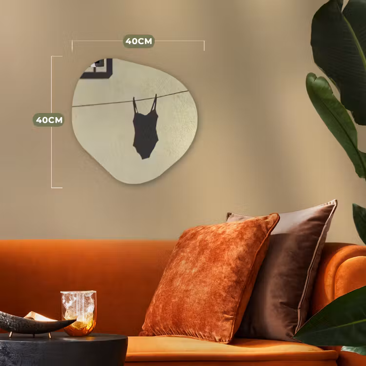 Badpak - Schaduw - Muur - Zomer - Minimalistisch Wandcirkel Organisch Forex 3mm klein -sfeer3