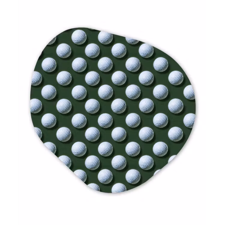 Ballen - Golf - Groen Wandcirkel Organisch Forex 3mm klein 629 -3d