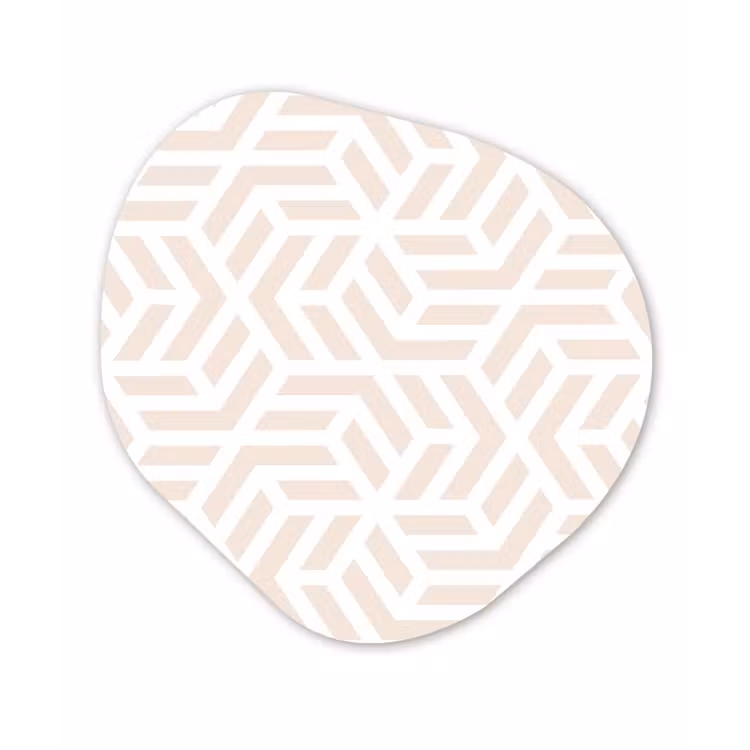 Beige - Geometrie - Patronen - Abstract Wandcirkel Organisch Forex 3mm klein 629 -3d