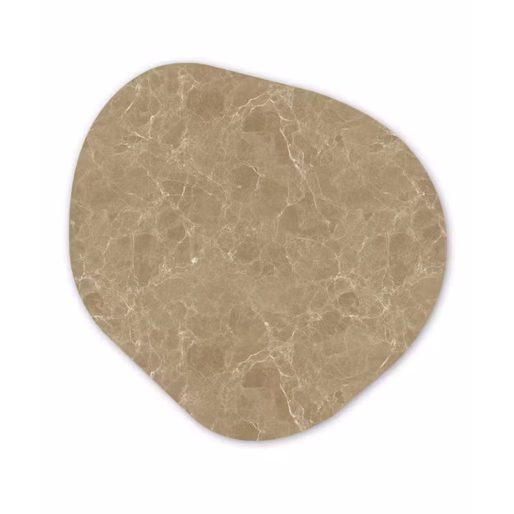 Beige - Marmer - Witte aders Wandcirkel Organisch Forex 3mm klein 629 -3d