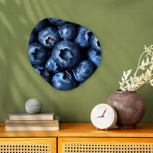 Bessen - Blauw - Fruit Wandcirkel Organisch Forex 3mm klein -sfeer2
