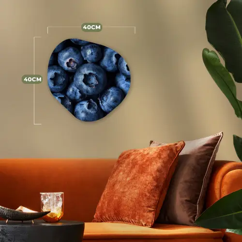 Bessen - Blauw - Fruit Wandcirkel Organisch Forex 3mm klein -sfeer3