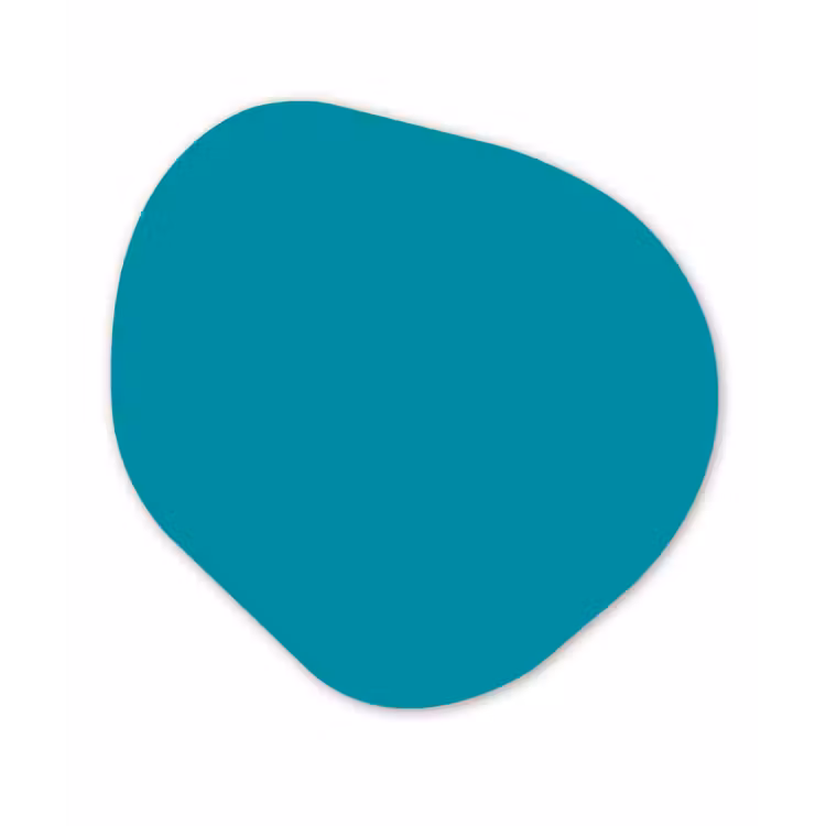 Blauw - Aqua - Effen - Kleur Wandcirkel Organisch Forex 3mm klein 629 -3d